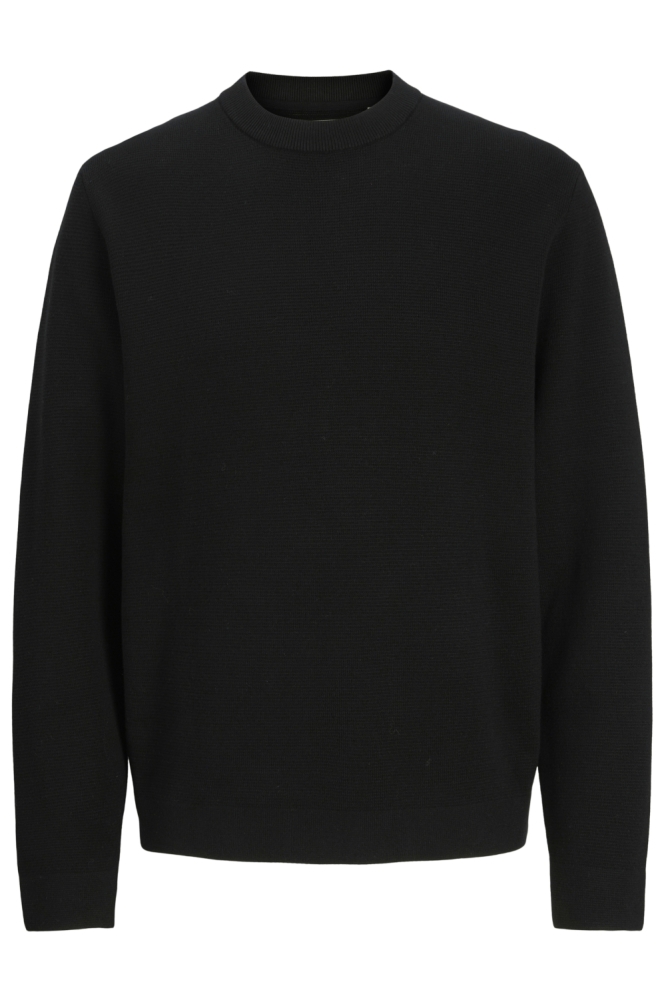 JPRBLAMILANO STITCH KNIT CREW NECK 12259666 BLACK